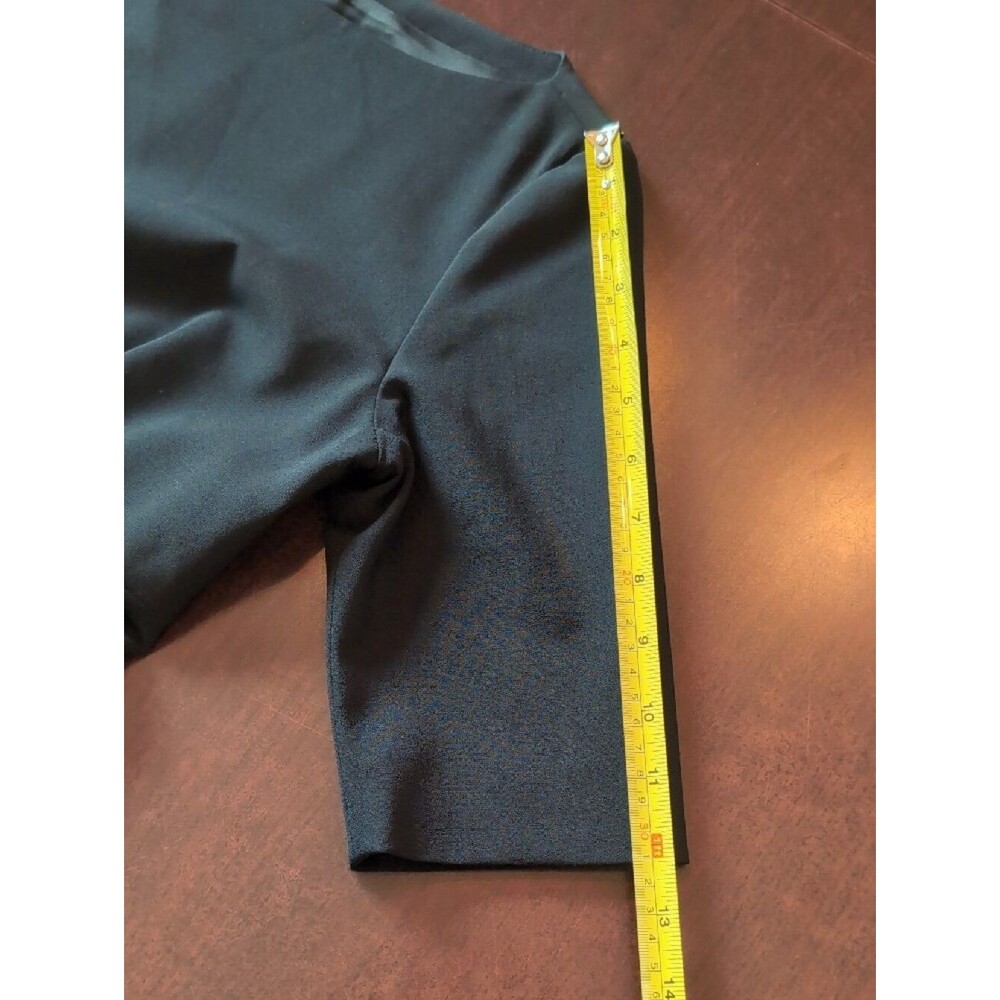 Reiss | Black Wool Midi Dress with Elbow Sleeves and Front Button Detail | 10 - Picture 6 of 9